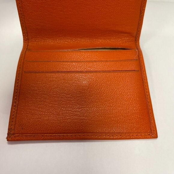 CHANEL Coco Mark Vintage Series 7 Orange Leather Compact Wallet - Preowned - Picture 10 of 16